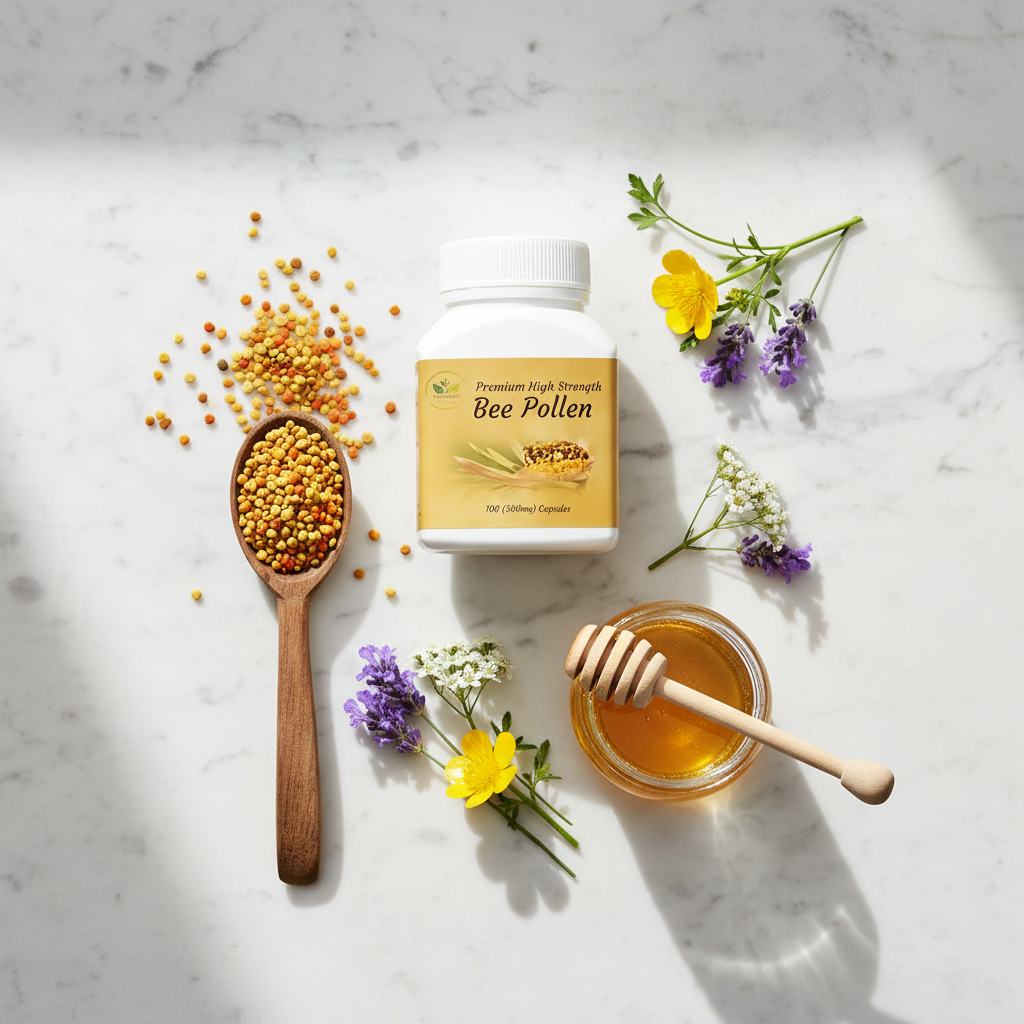 Bee Pollen Flat Lay