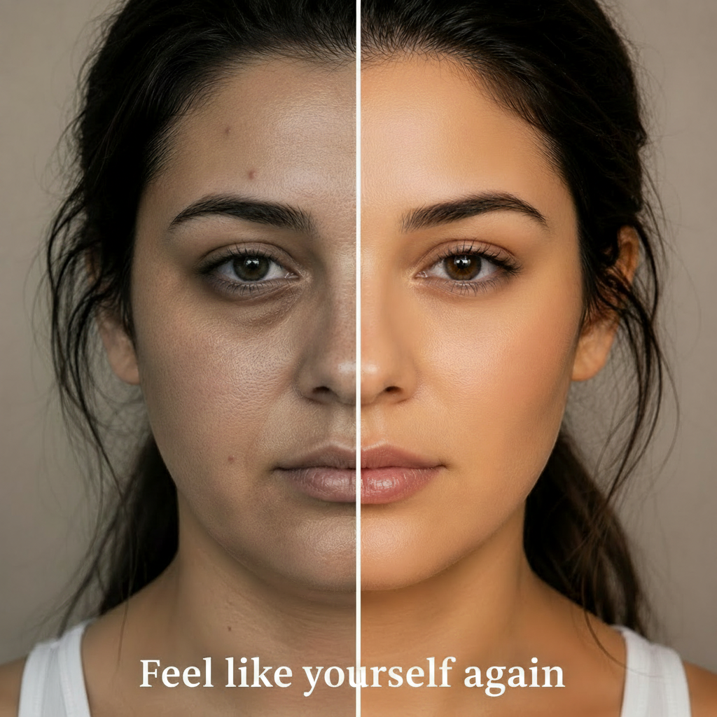 Feel Like Yourself Again Split Portrait