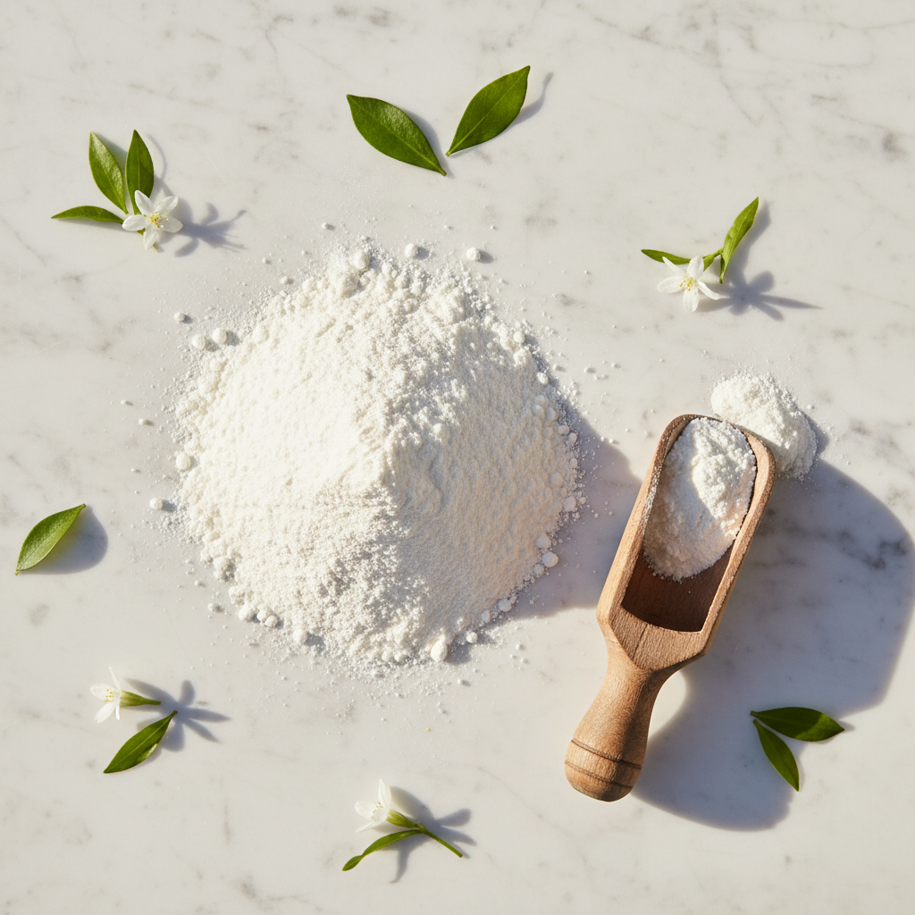 L-Glutamine Powder Flat Lay
