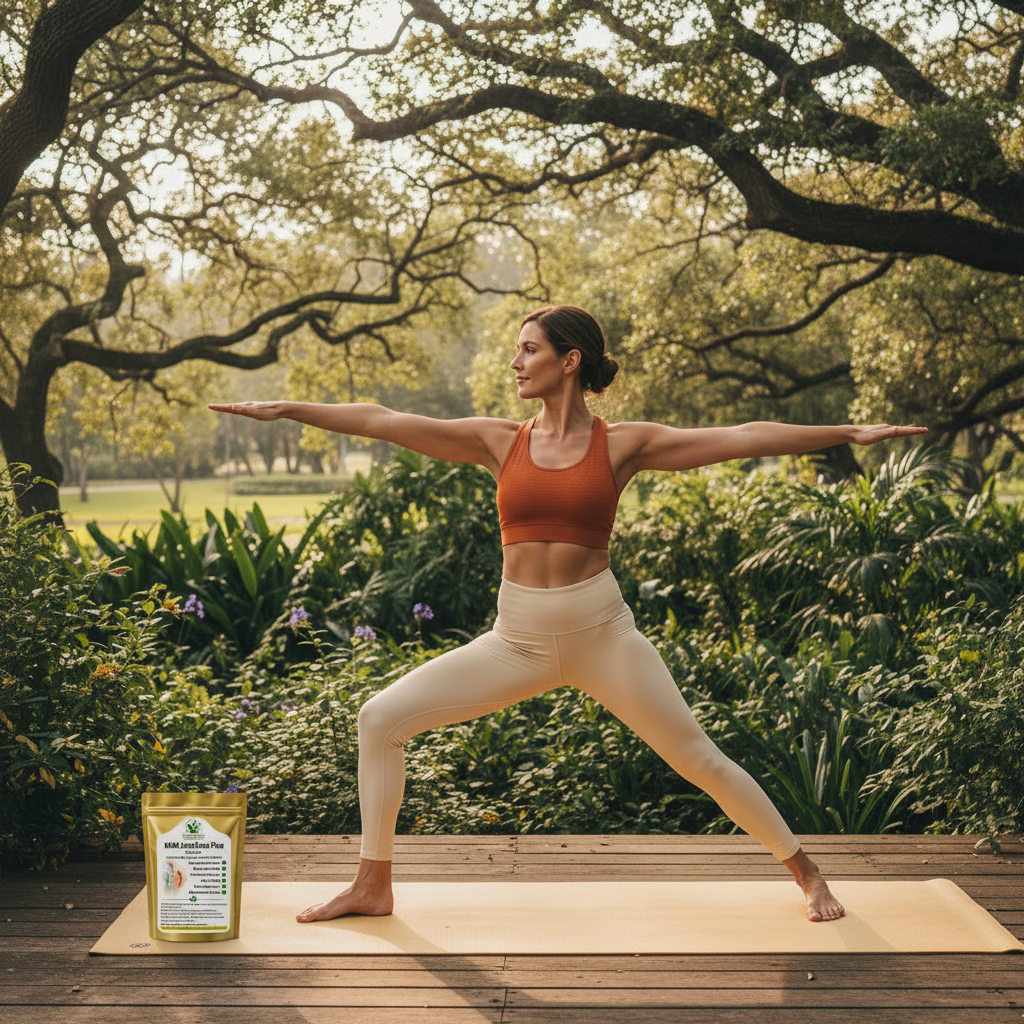 MSM JointEase Plus Yoga Lifestyle with Product
