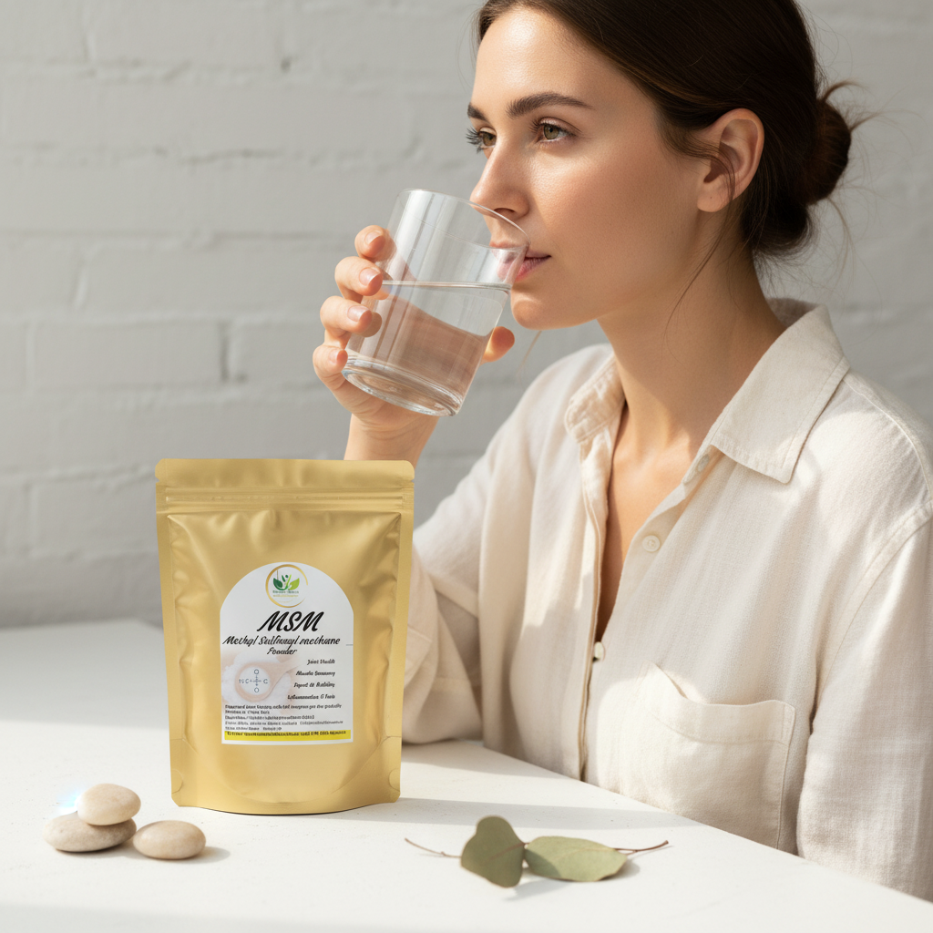 MSM Lifestyle Shot with Packaging
