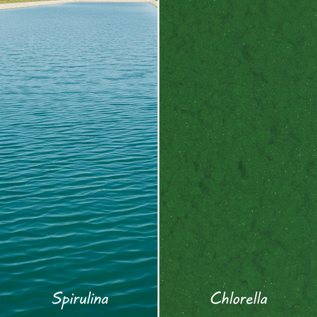 Spirulina Chlorella Accurate Colours Split