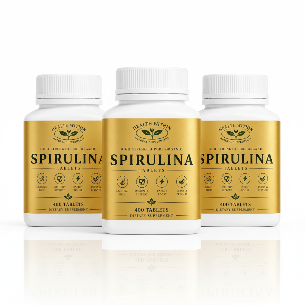 Spirulina Tablets - 3 Bottle Pack HD