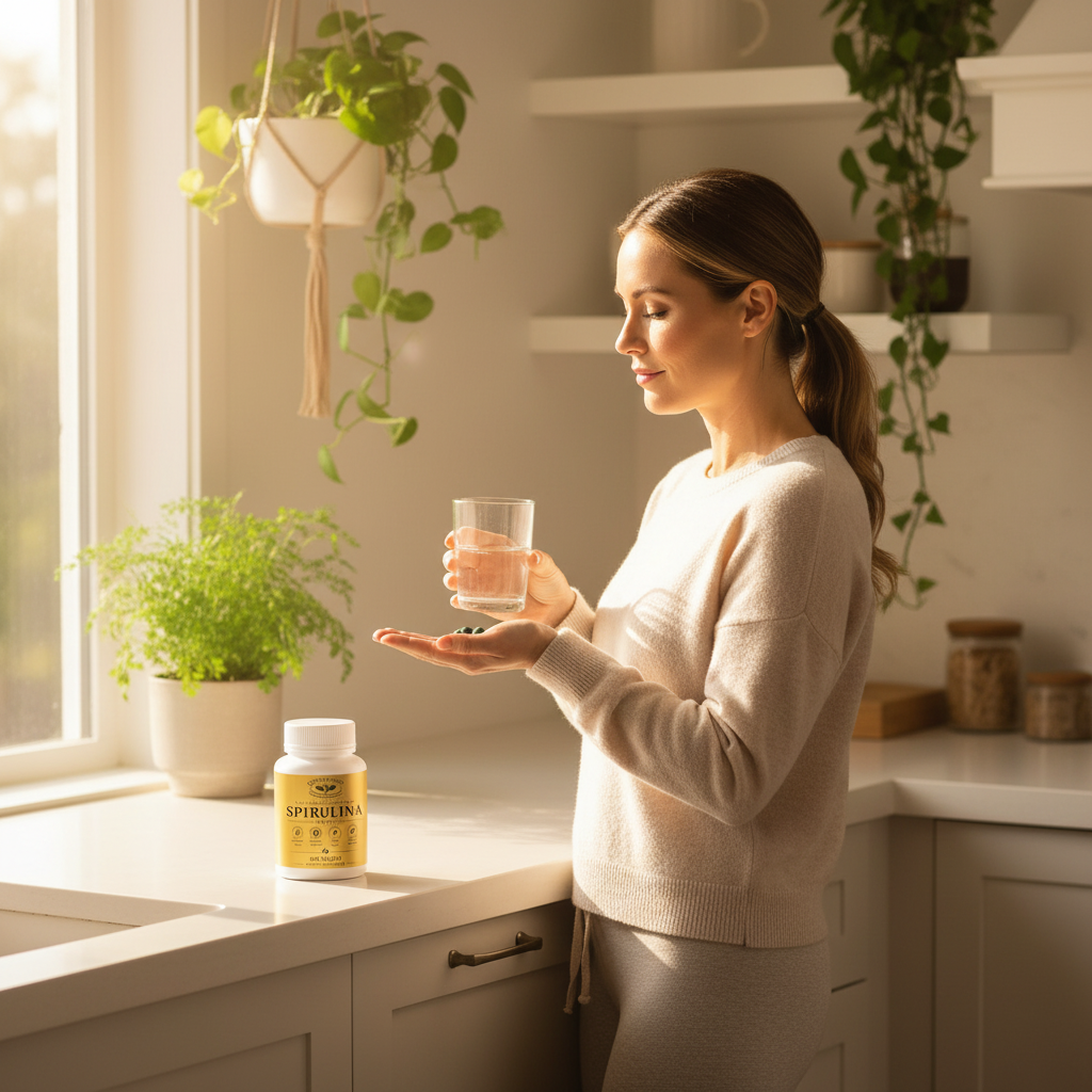 Spirulina Tablets Morning Routine Lifestyle