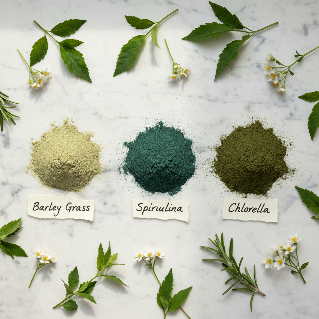 Super Green Ingredient Breakdown Flat Lay