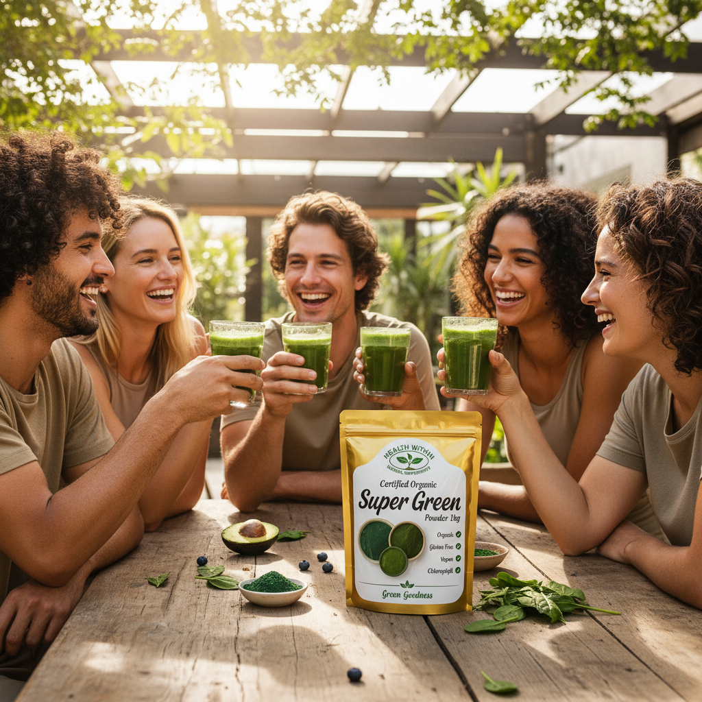 Super Green Powder Group Lifestyle Shot
